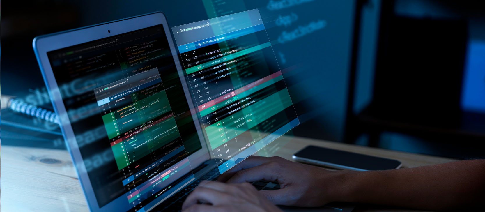 Computer screen typing reflection