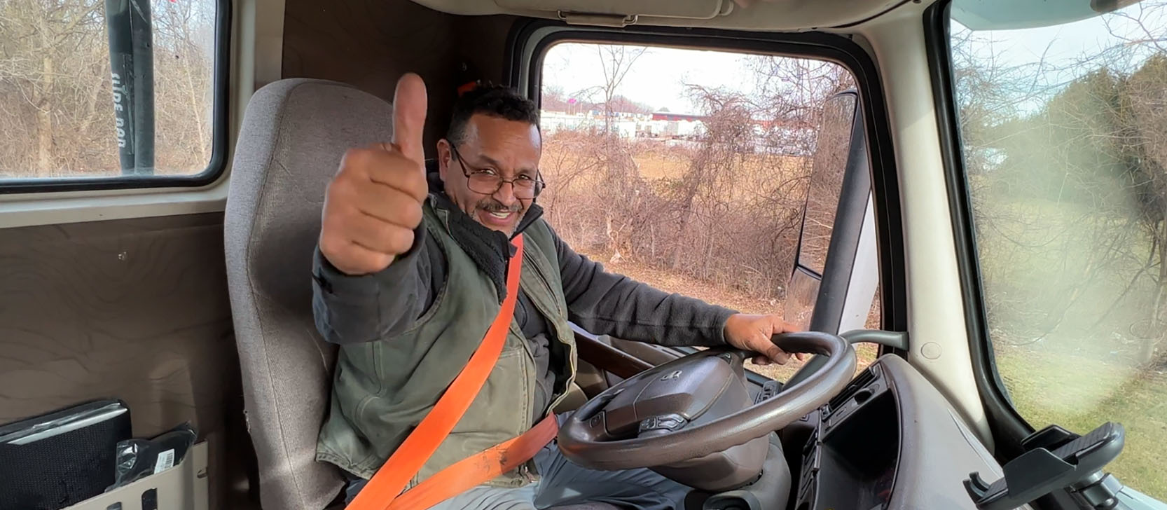 Truck Driver thumbs up